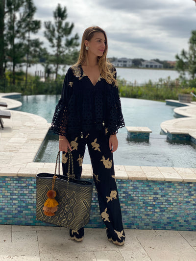 Black Lux Citron Tote