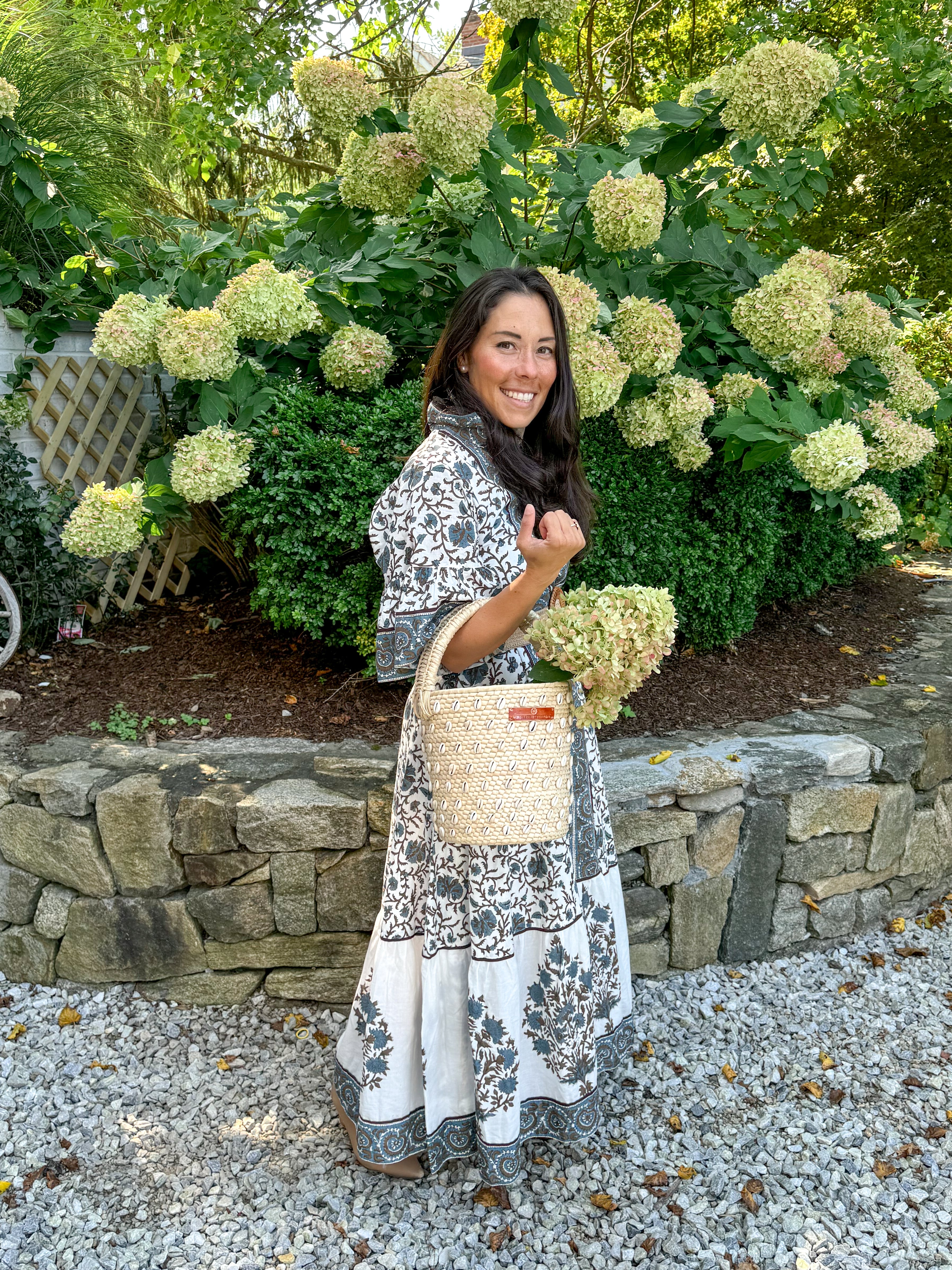 Palm Shell Bucket Tote Citron (Golden strap included)