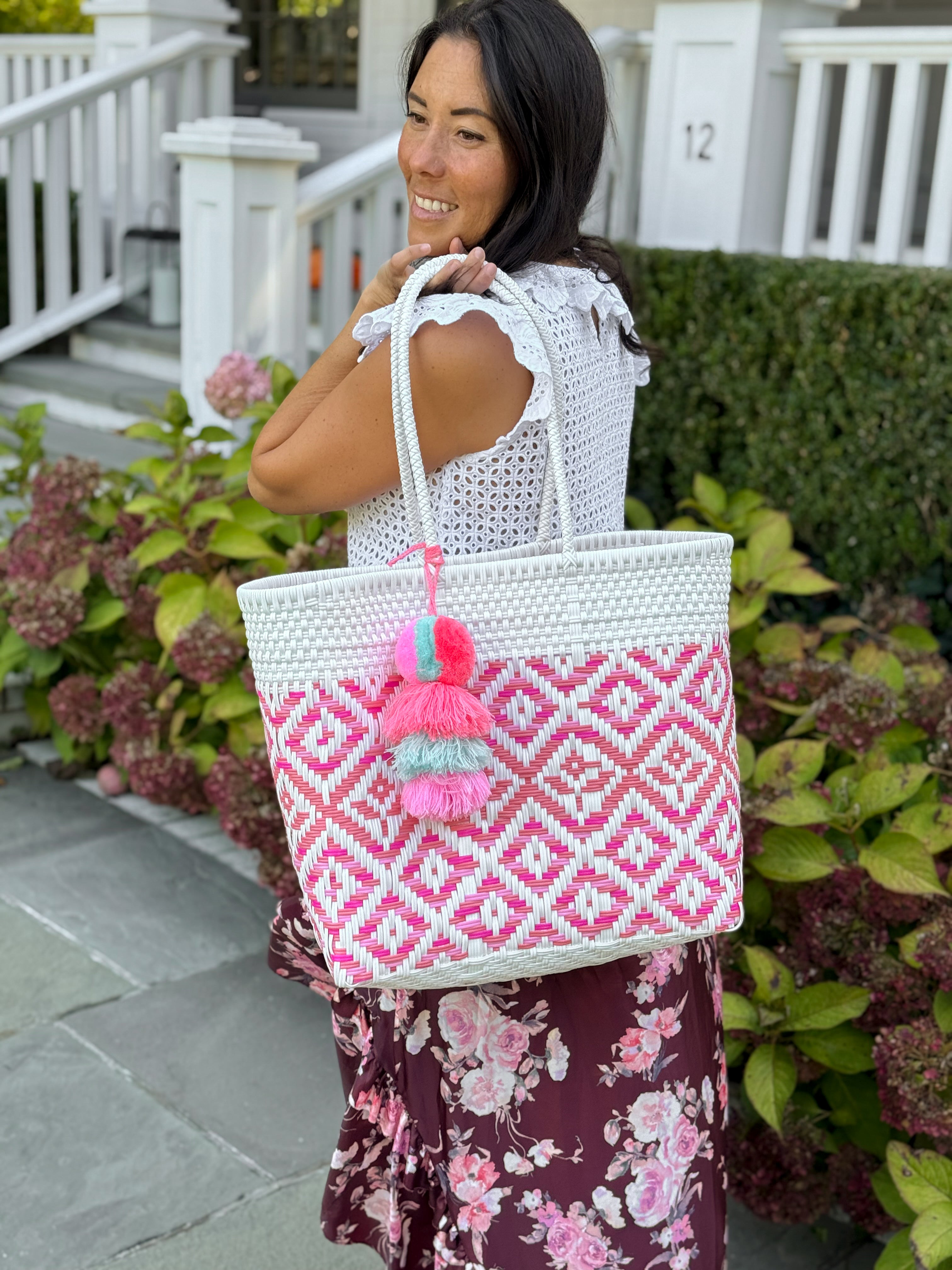 Spring Carnival Citron Tote - Pink