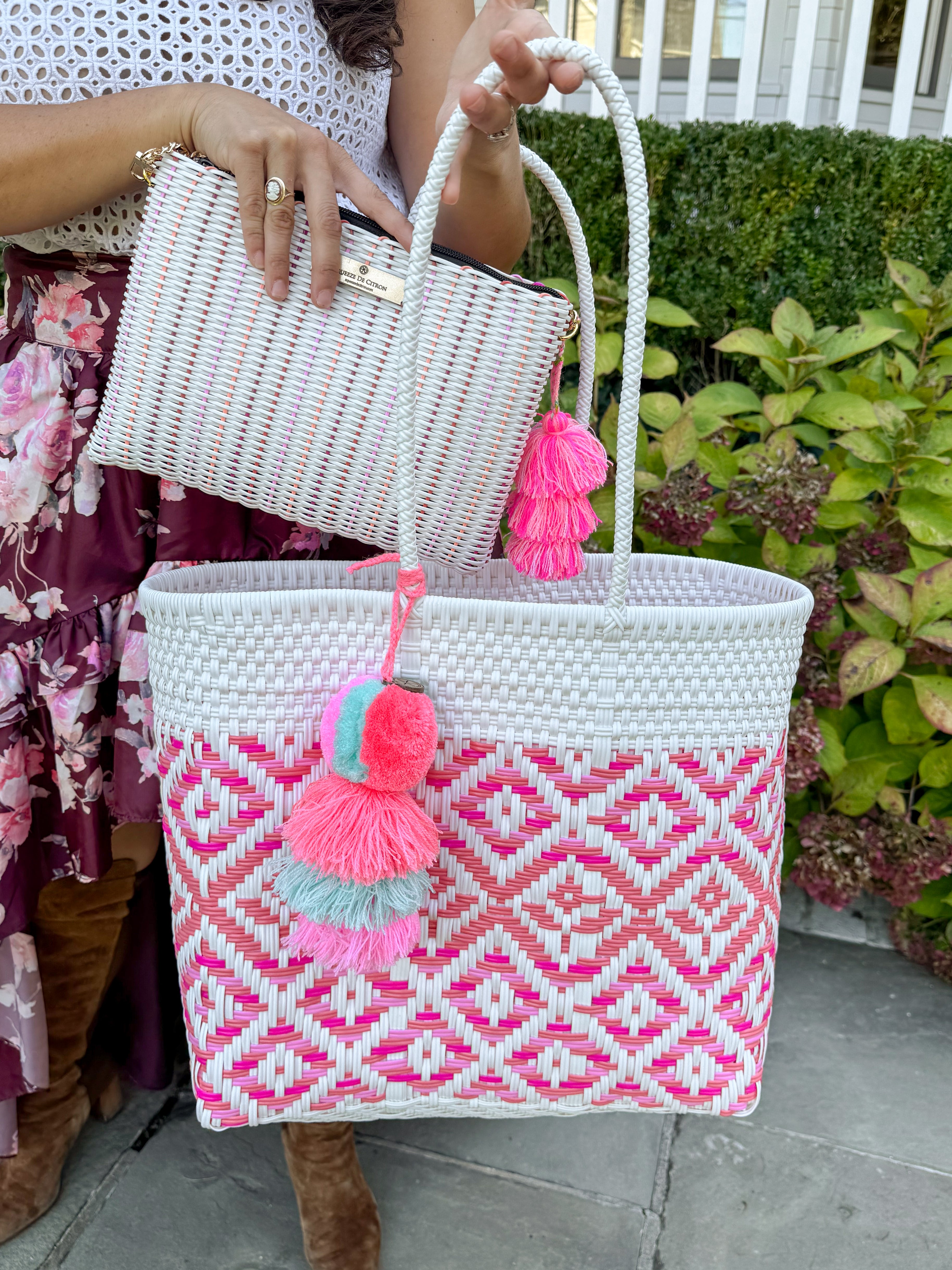 Spring Carnival Citron Tote - Pink