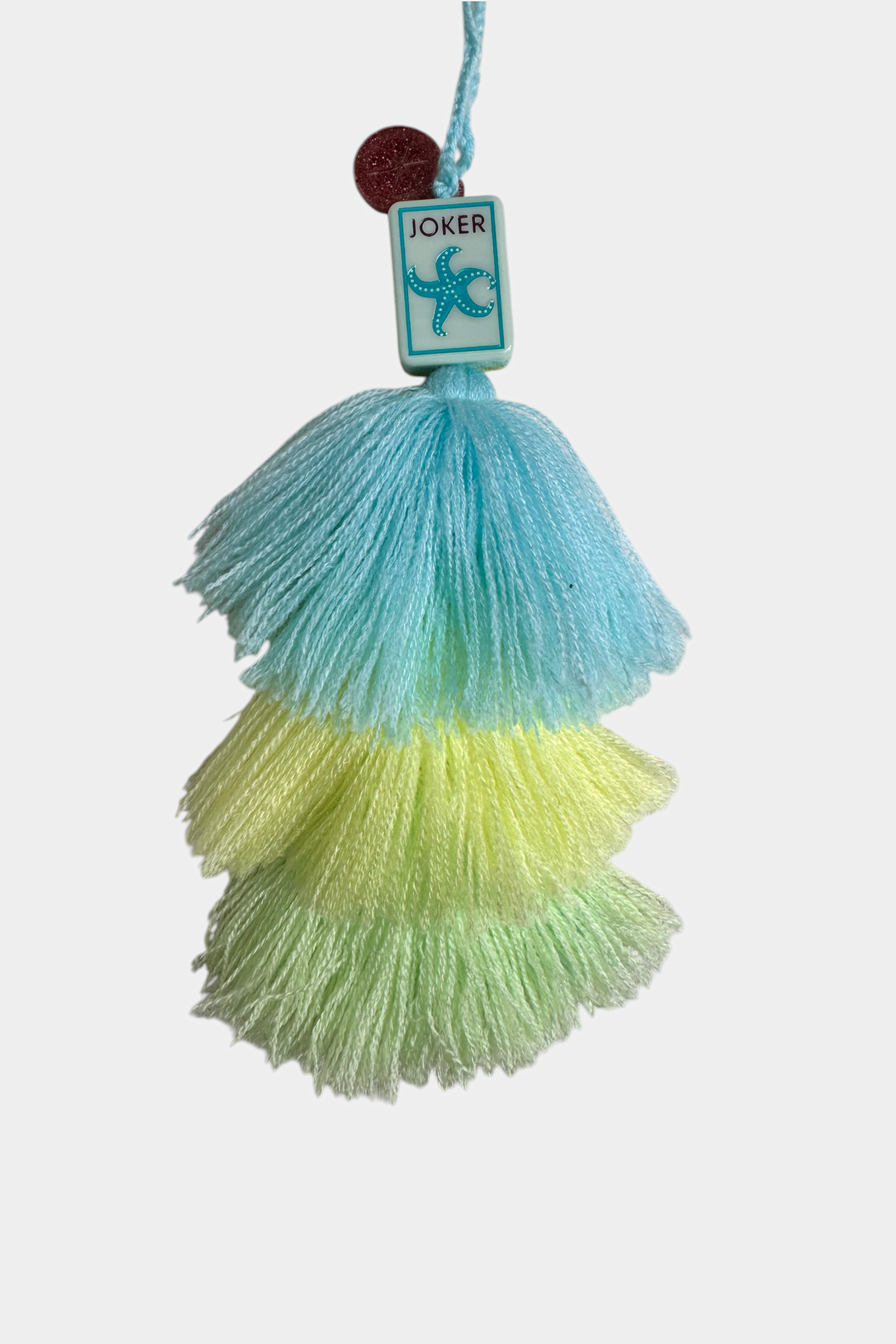 Coral & Coast Mahjong Tile Pom Charm