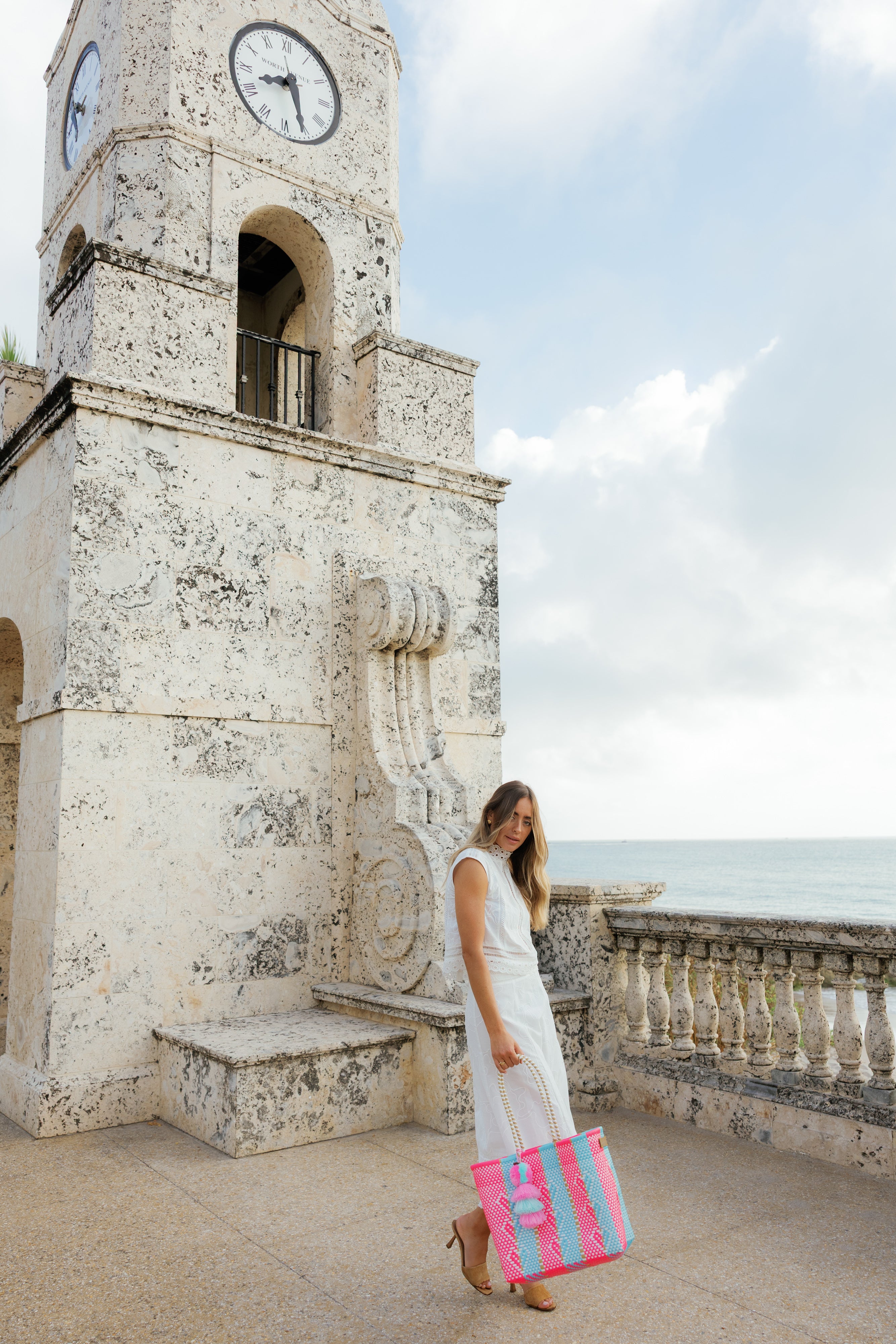 Neon Cloud Heart Reflection Citron Tote