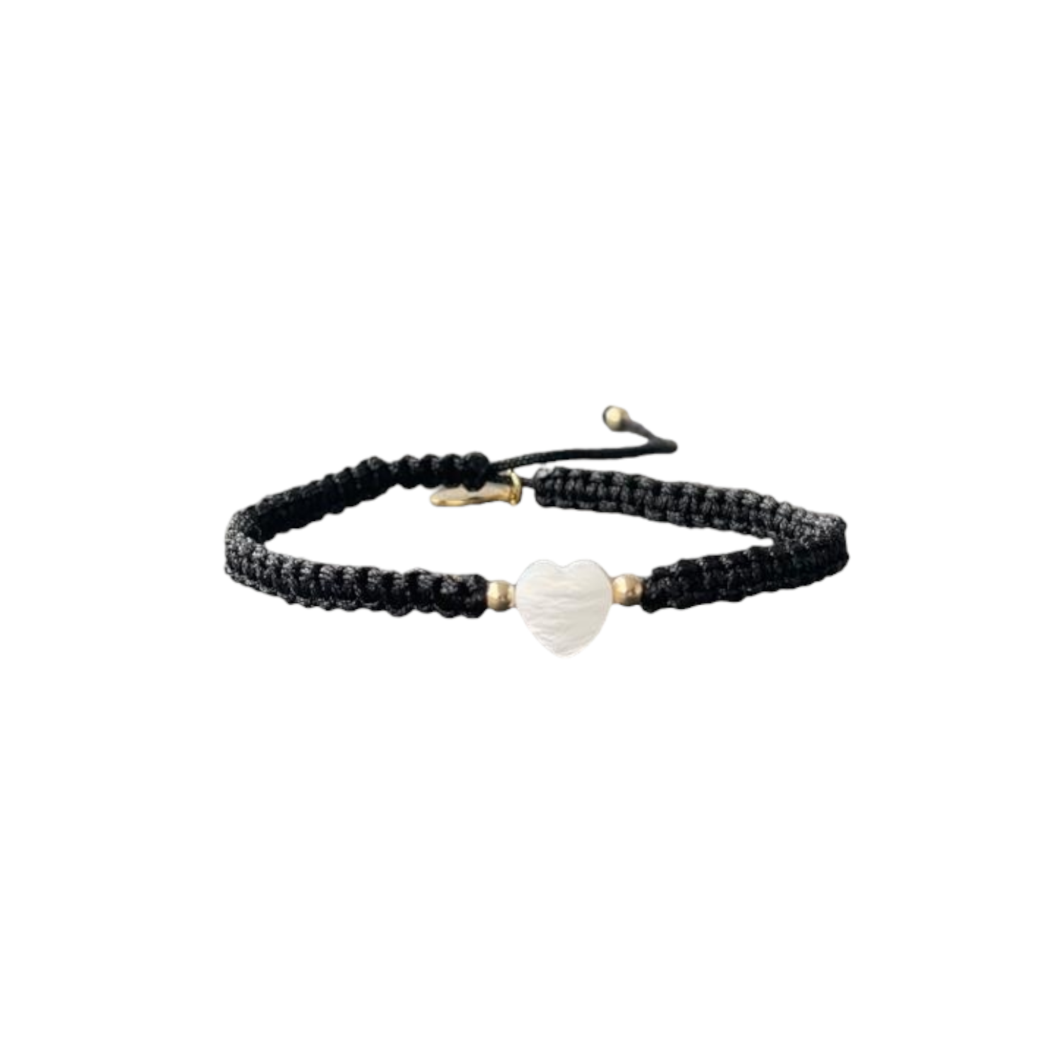 Adults - Heart - Mother of Pearl Citron Bracelets - Onyx