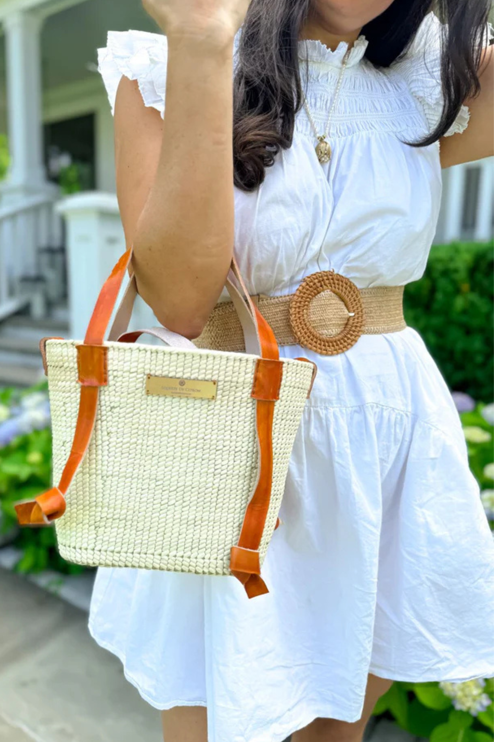 Fine Palm Bell Citron Tote in Natural