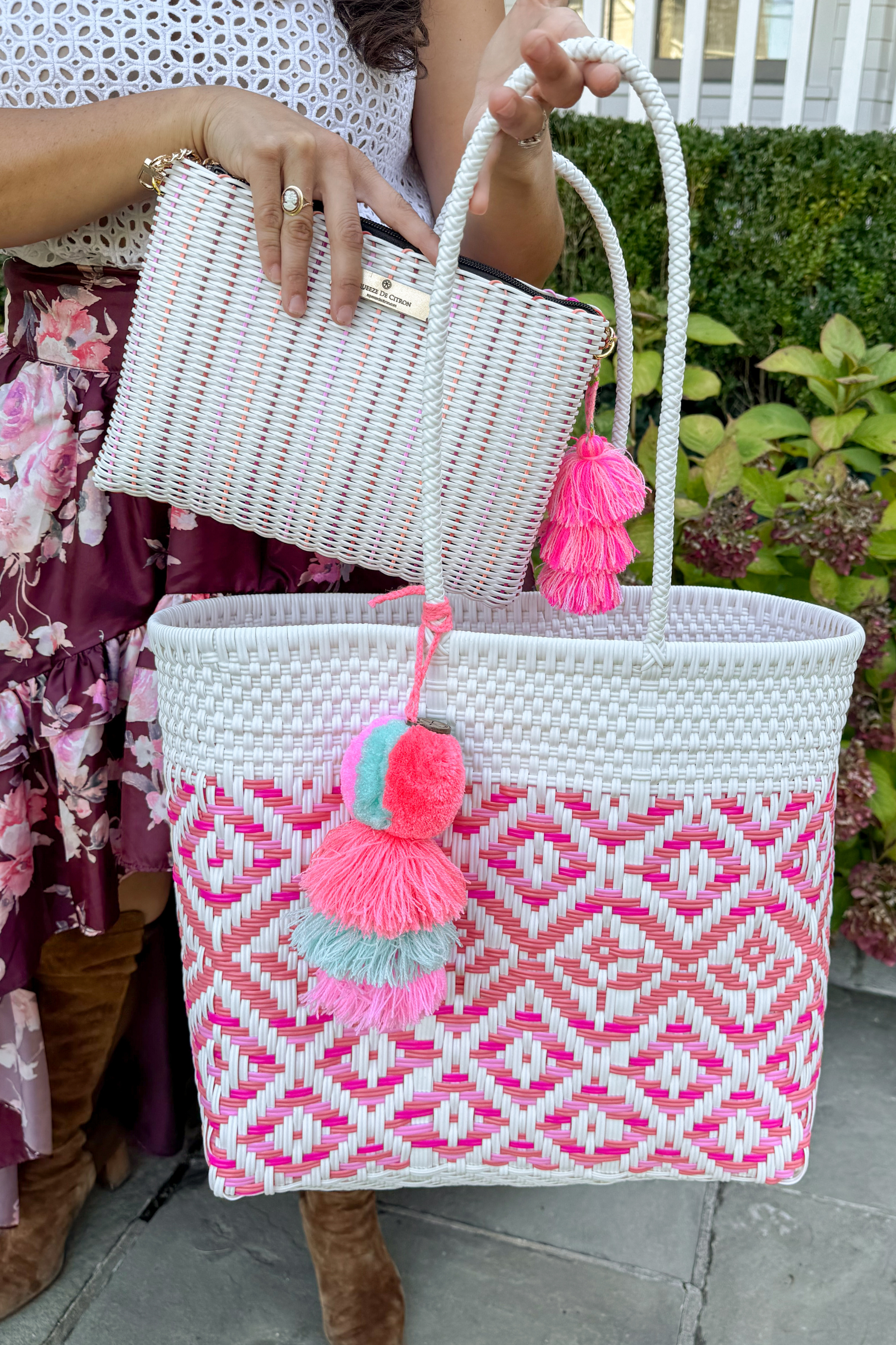 Spring Carnival Citron Tote - Pink