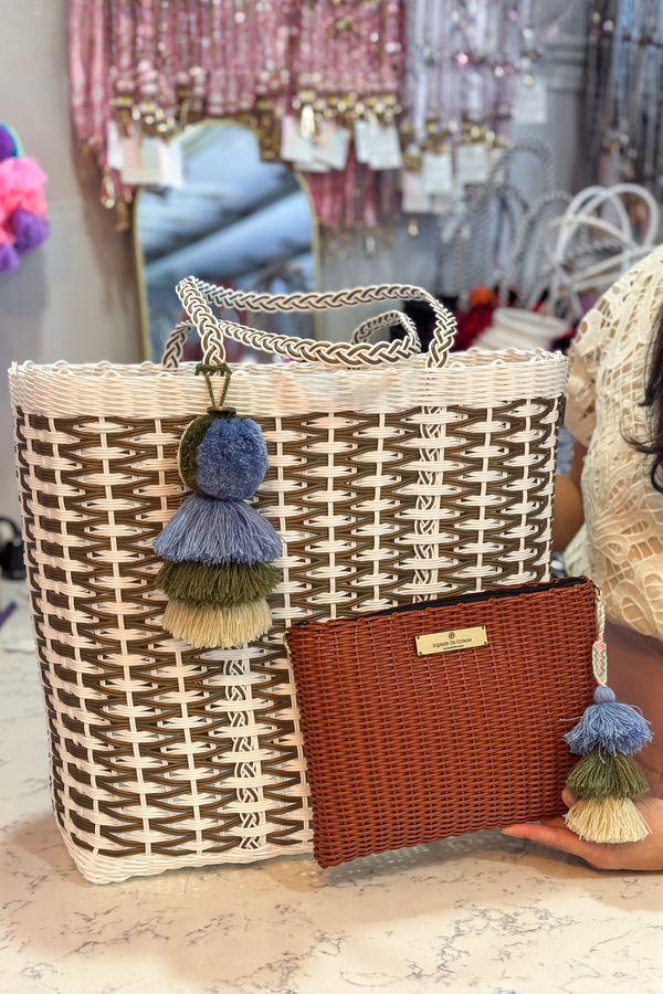 Coastal Weave in Gold Citron Tote – X Large