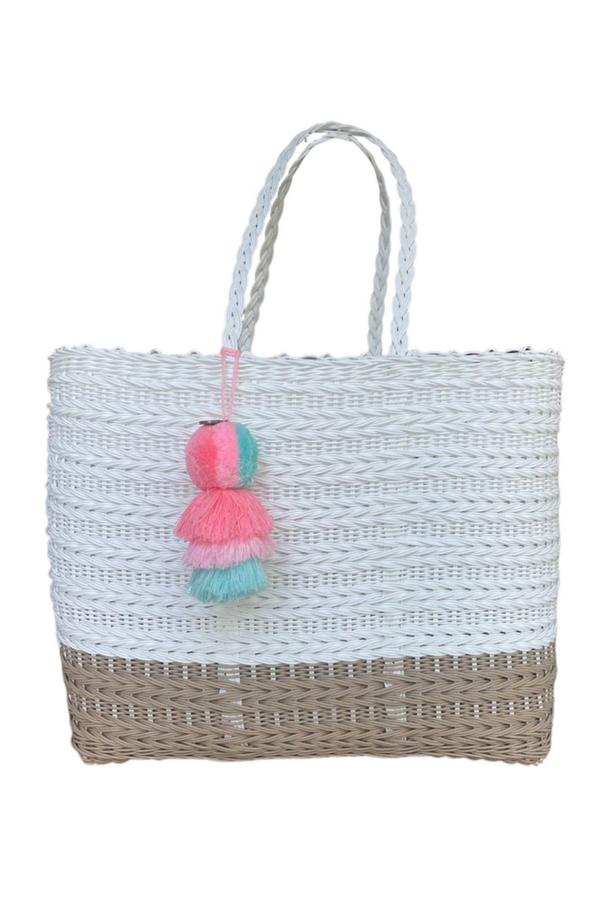 Coastal Knit Boardwalk Citron Tote – Large