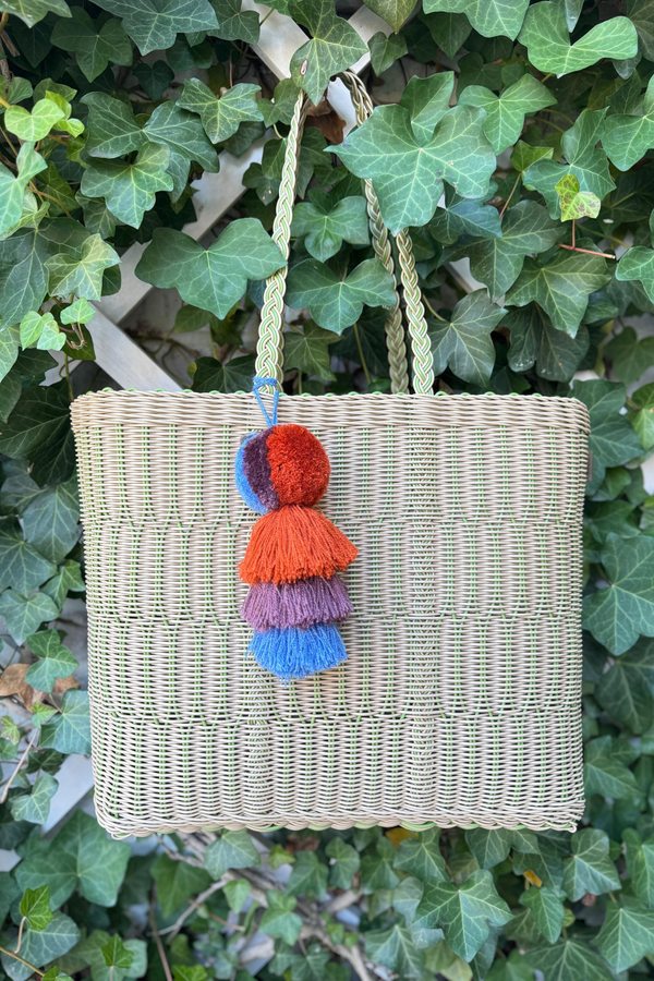 Sand Matcha Nest Citron Tote – Medium