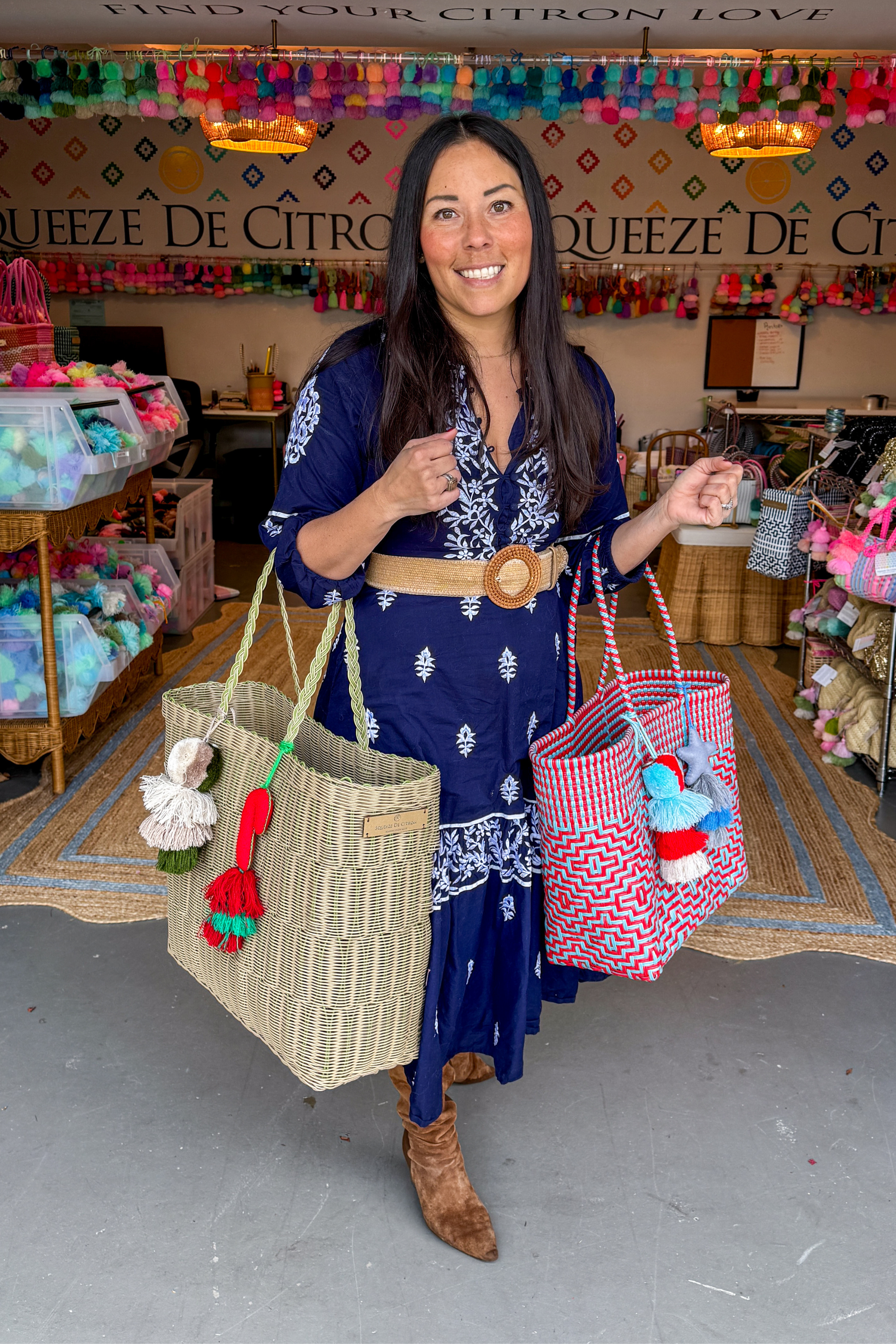 Sand Mesh Citron Tote