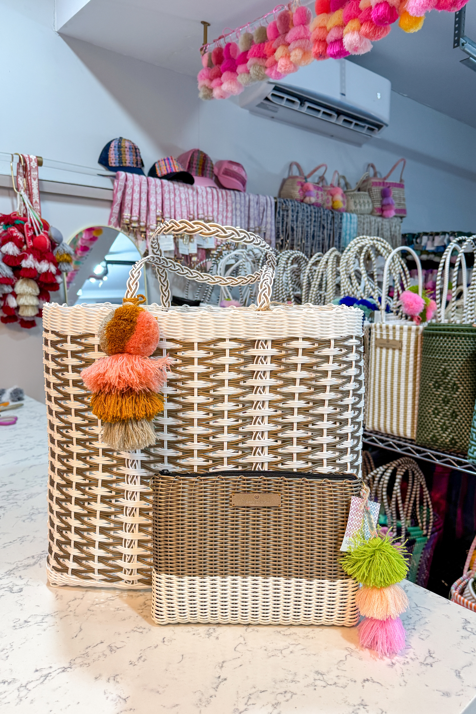 Coastal Weave in Gold Citron Tote