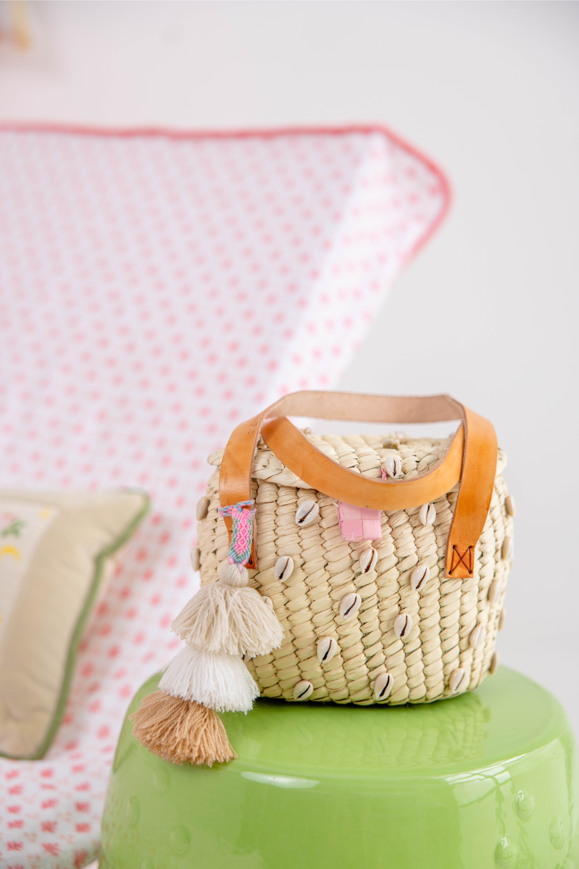 Briland Basket with Cowrie Shells