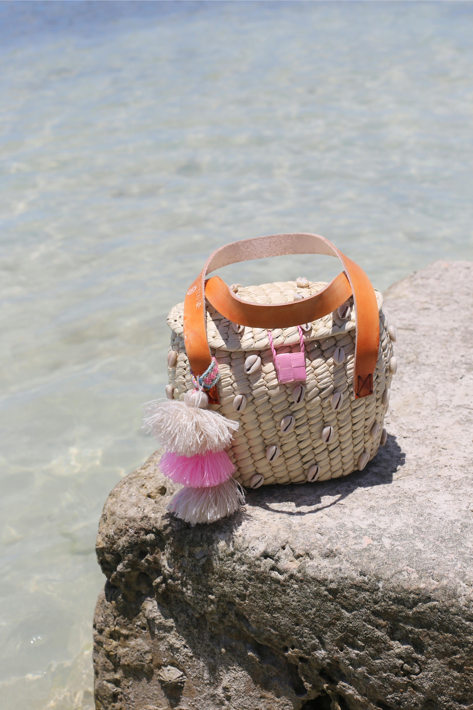 Briland Basket with Cowrie Shells