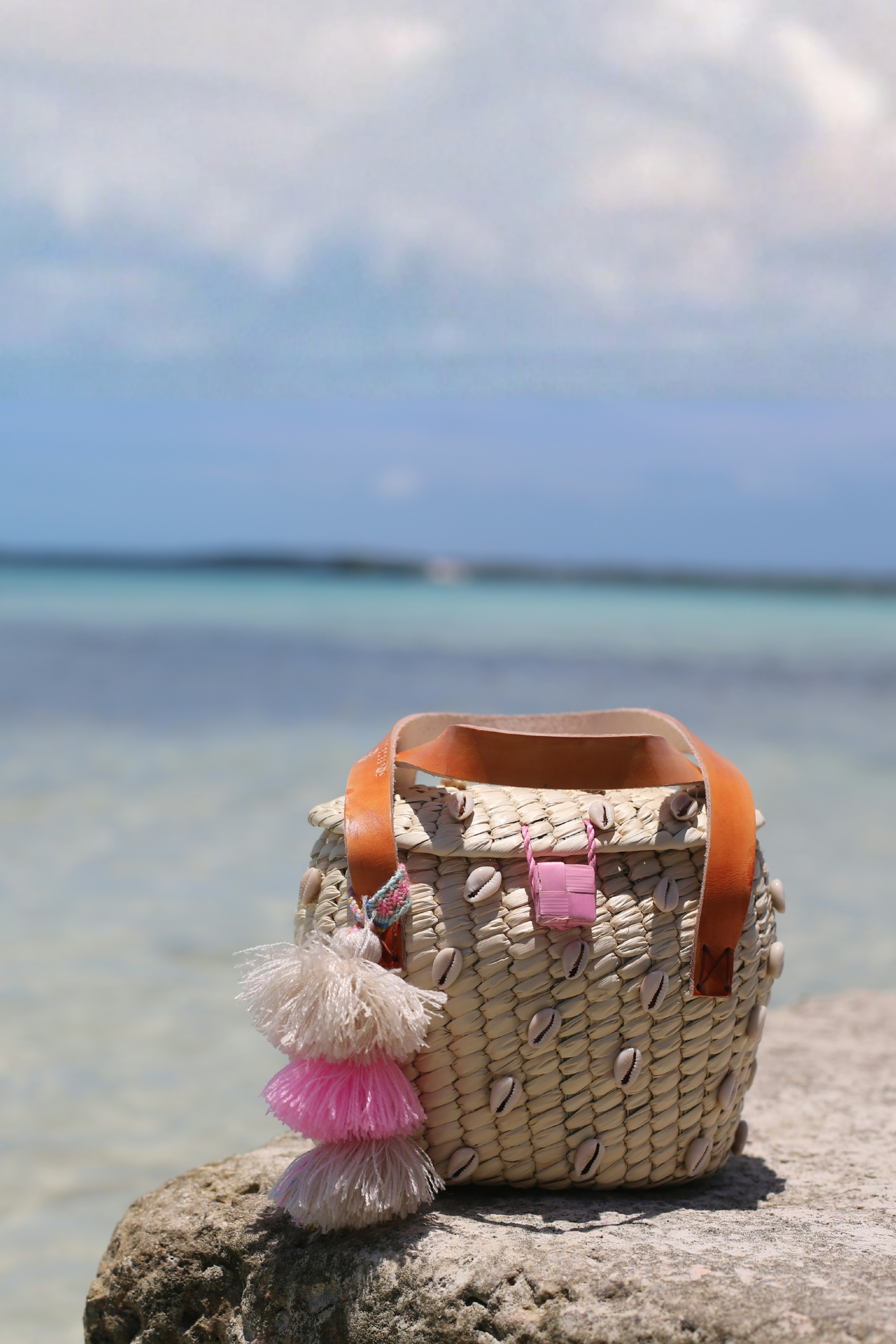 Briland Basket with Cowrie Shells