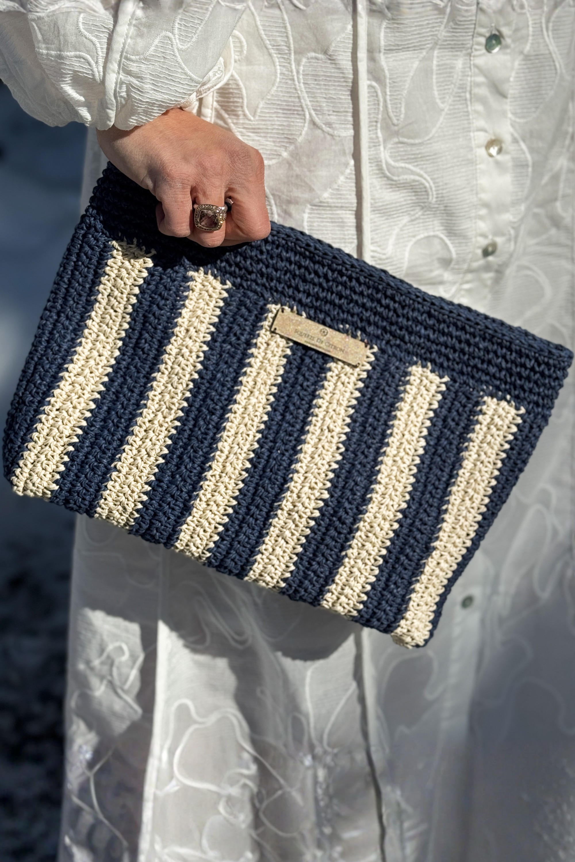 Marinero Raffia Clutch