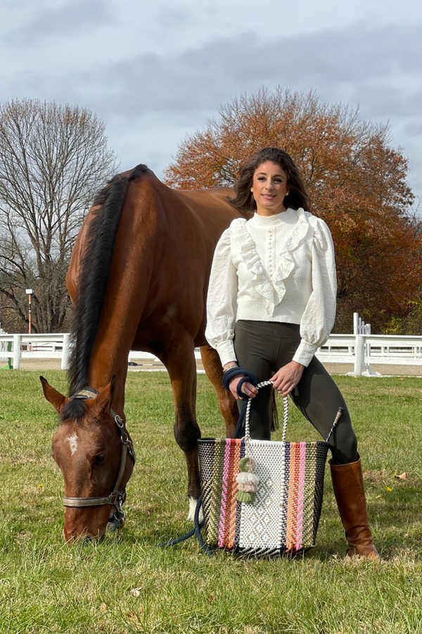 Autumn Rainbow Citron Tote – Large