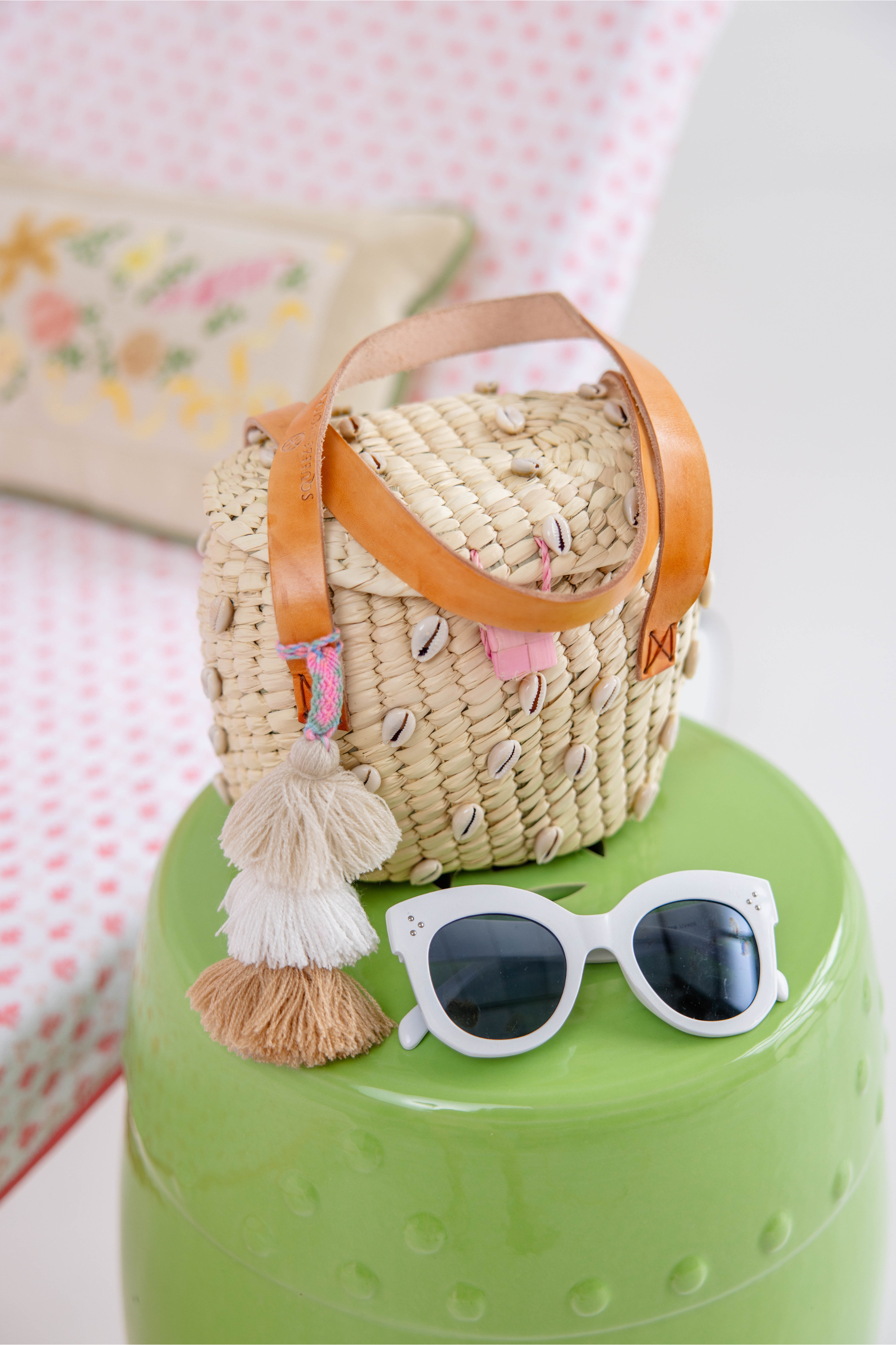 Briland Basket with Cowrie Shells