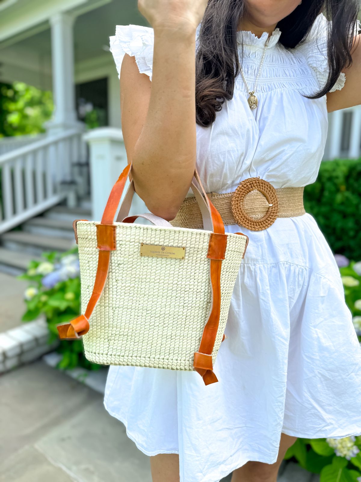 Fine Palm Bell Citron Tote in Natural