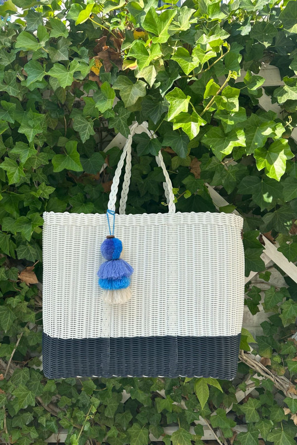 Boardwalk Navy Citron Tote – Large