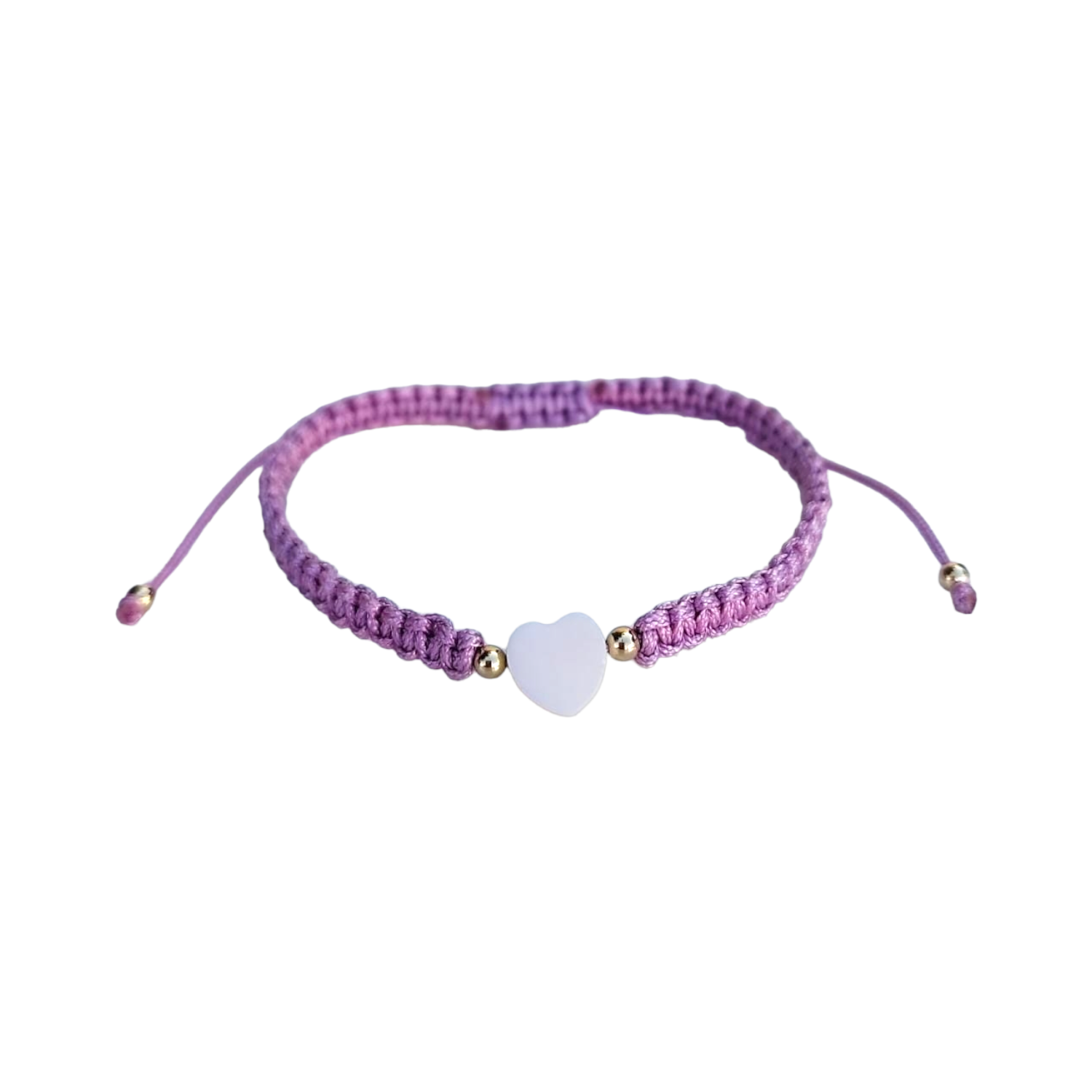 Adults - Heart - Mother of Pearl Citron Bracelets - Periwinkle
