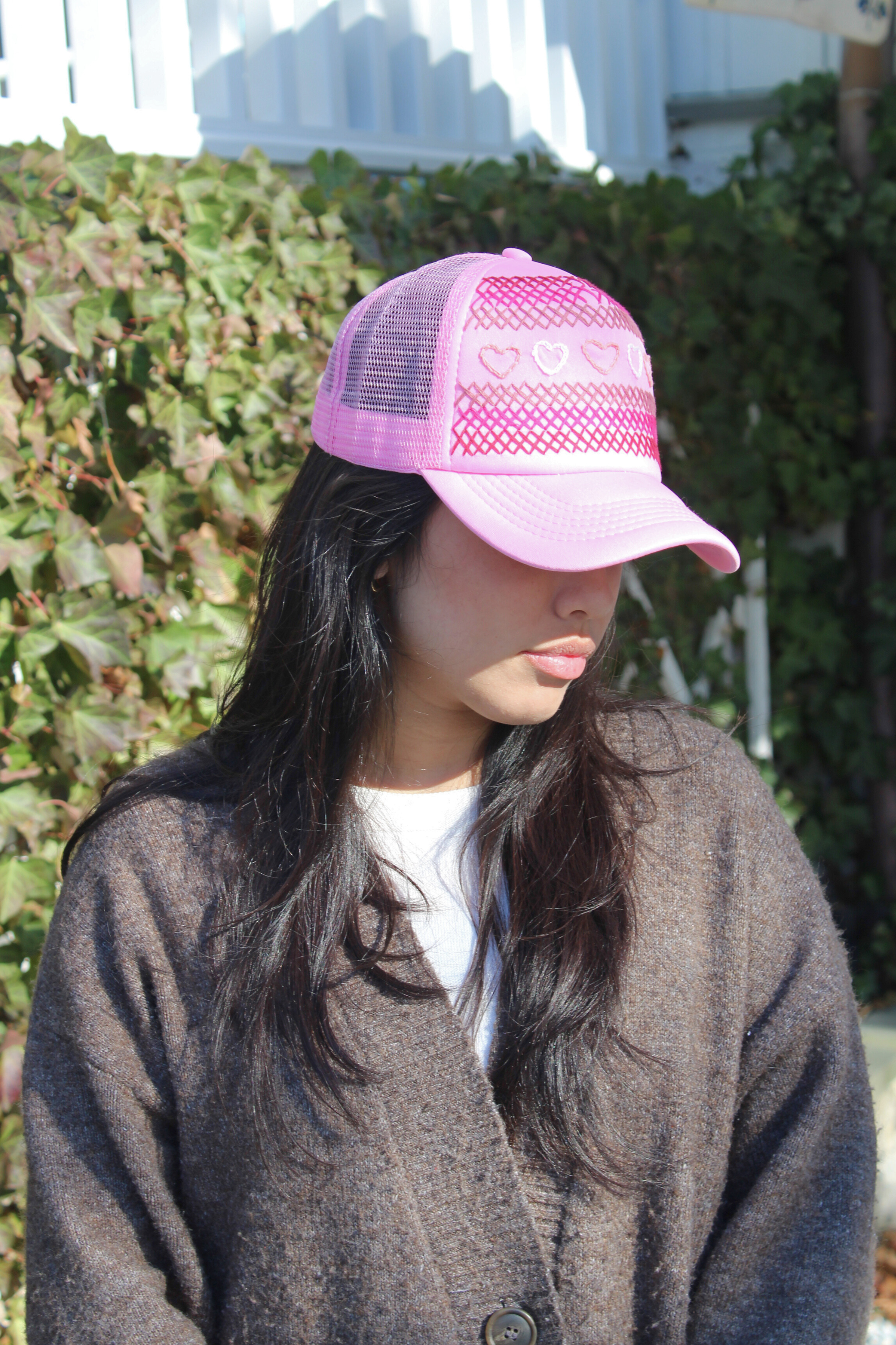 Light Pink Net BB Citron Hat