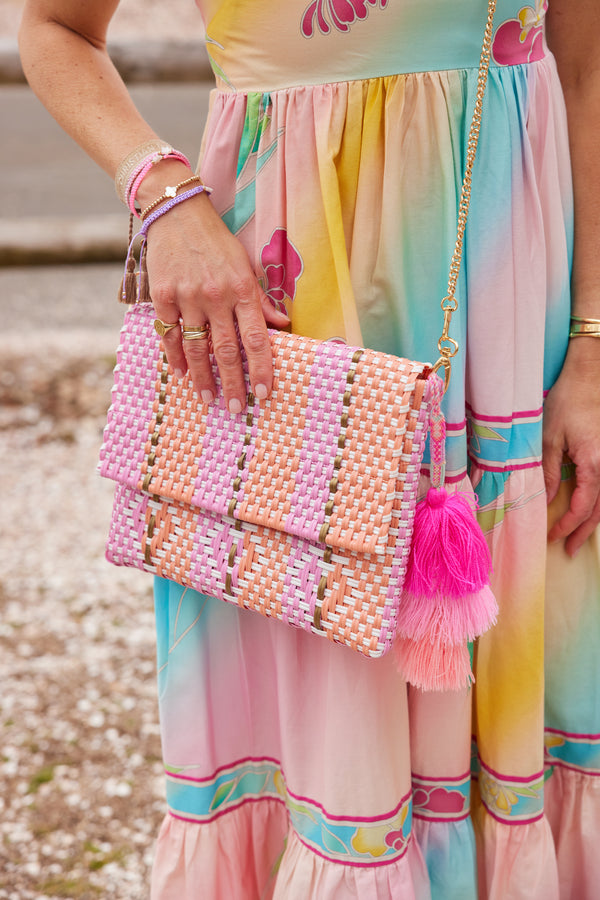 Heart Reflection in Melon / Rose Citron Tote – Clutch