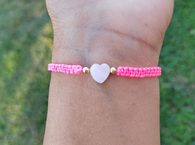 Kids - Mother of Pearl Citron Bracelets - Neon Pink