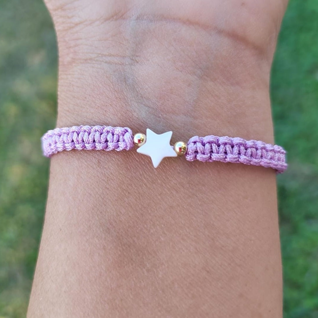 Adults - Star - Mother of Pearl Citron Bracelets - Periwinkle