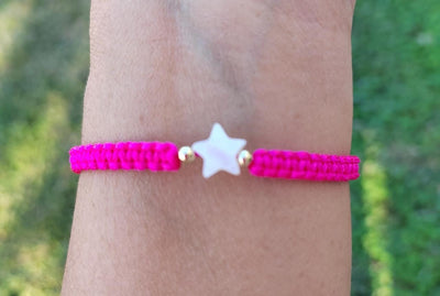 Adults - Mother of Pearl Citron Bracelets - Fuchsia