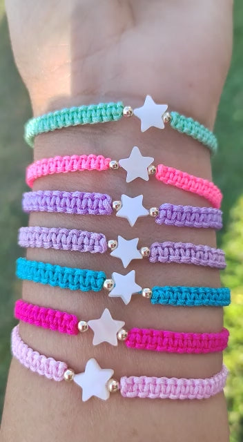 Adults - Mother of Pearl Citron Bracelets - Fuchsia