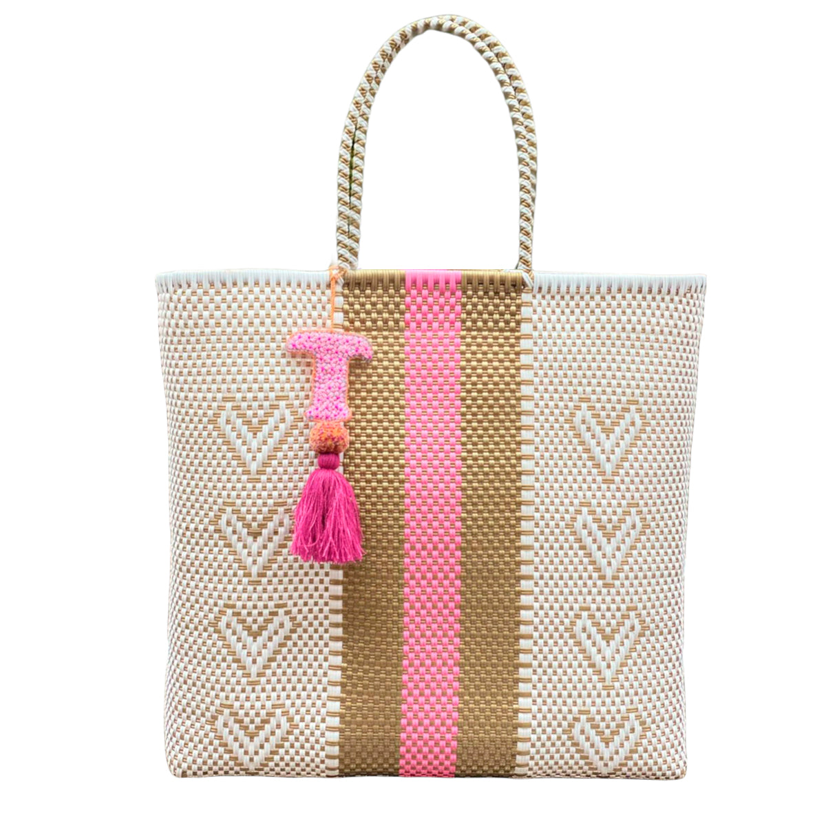 Giving Hearts Rose Nude Citron Tote